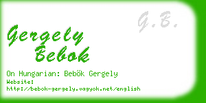 gergely bebok business card